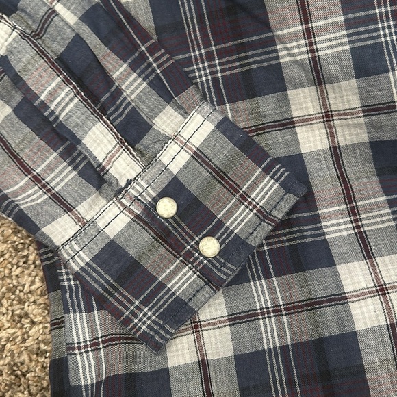 WRANGLER Retro Post Malone Nashville Snap Front Plaid Bud Light Western Shirt - Picture 6 of 8